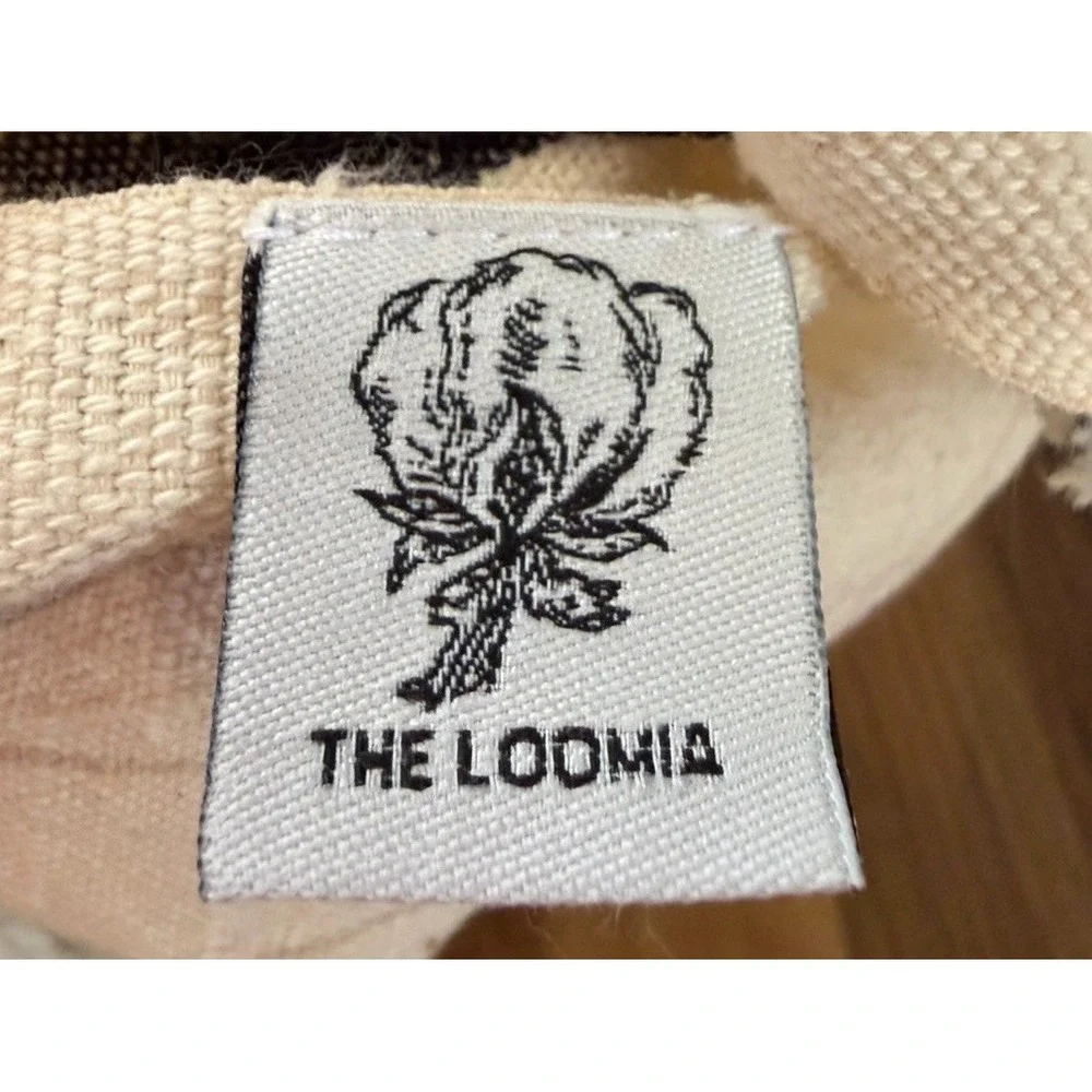 The Loomia Turkish Beach Towels Blanket Set of 4 Cotton Fringe Black Cream